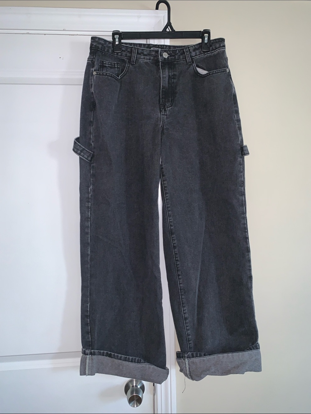 Pretty Little Thing High-Rise Wide-Leg Women’s Jeans in Charcoal sz 8
